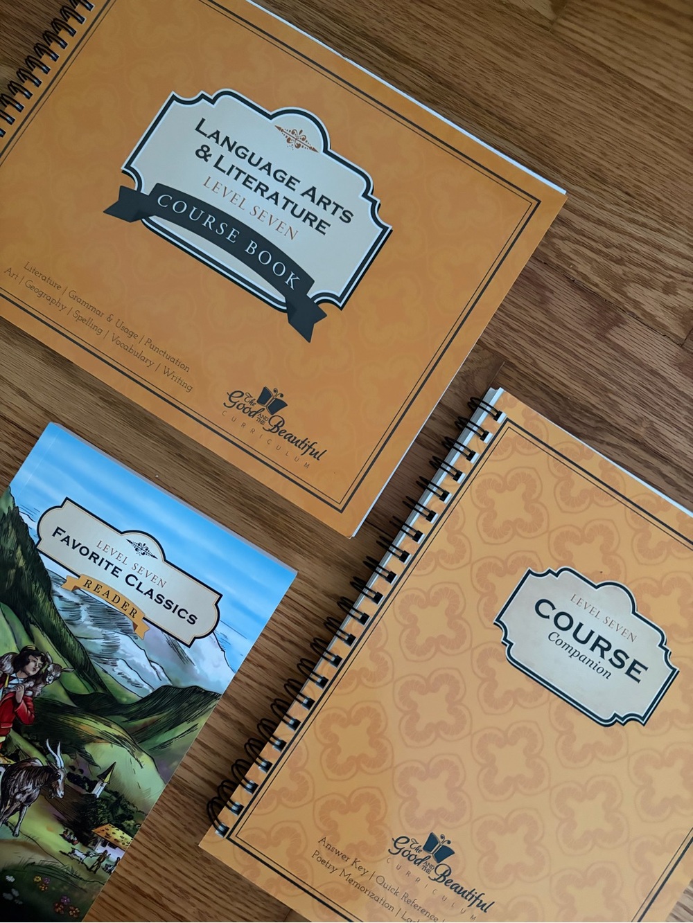 TGAB Good and Beautiful Level Seven Orange Course Book Set